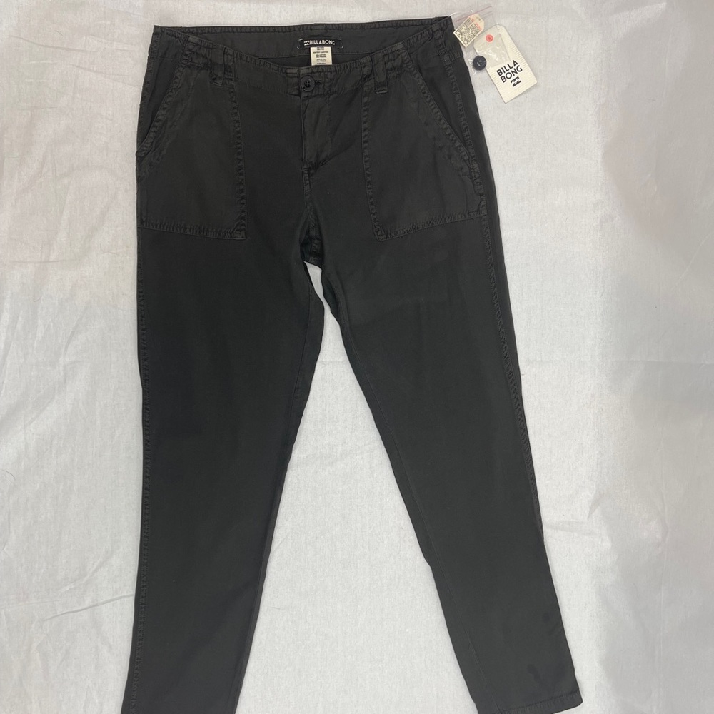 Billabong Cotton Pants-NWT-Charcoal-Sz.26